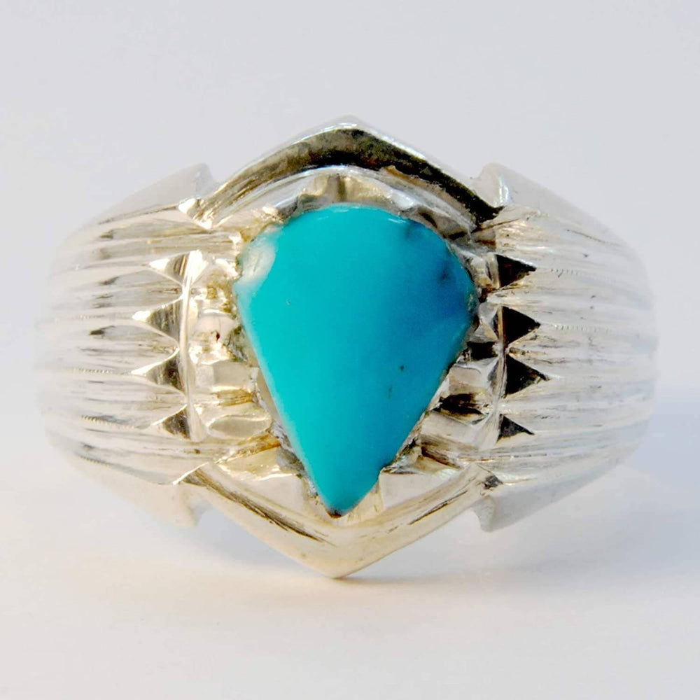 Natural Persian Turquoise Ring | AlAliGems | S925 | Oval Blue Neyshabur Turquoise | US Size 12.75 - Al Ali Gems
