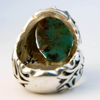 Persian Turquoise Ring Jewelry | Neyshabur Turquoise Rings | Sterling Silver US Size 12.5 | Persian Rings | Natural Turquoise | Feroza Stone Ring | Feroza Rings | AlAliGems Turquoise Jewelry - Al Ali Gems