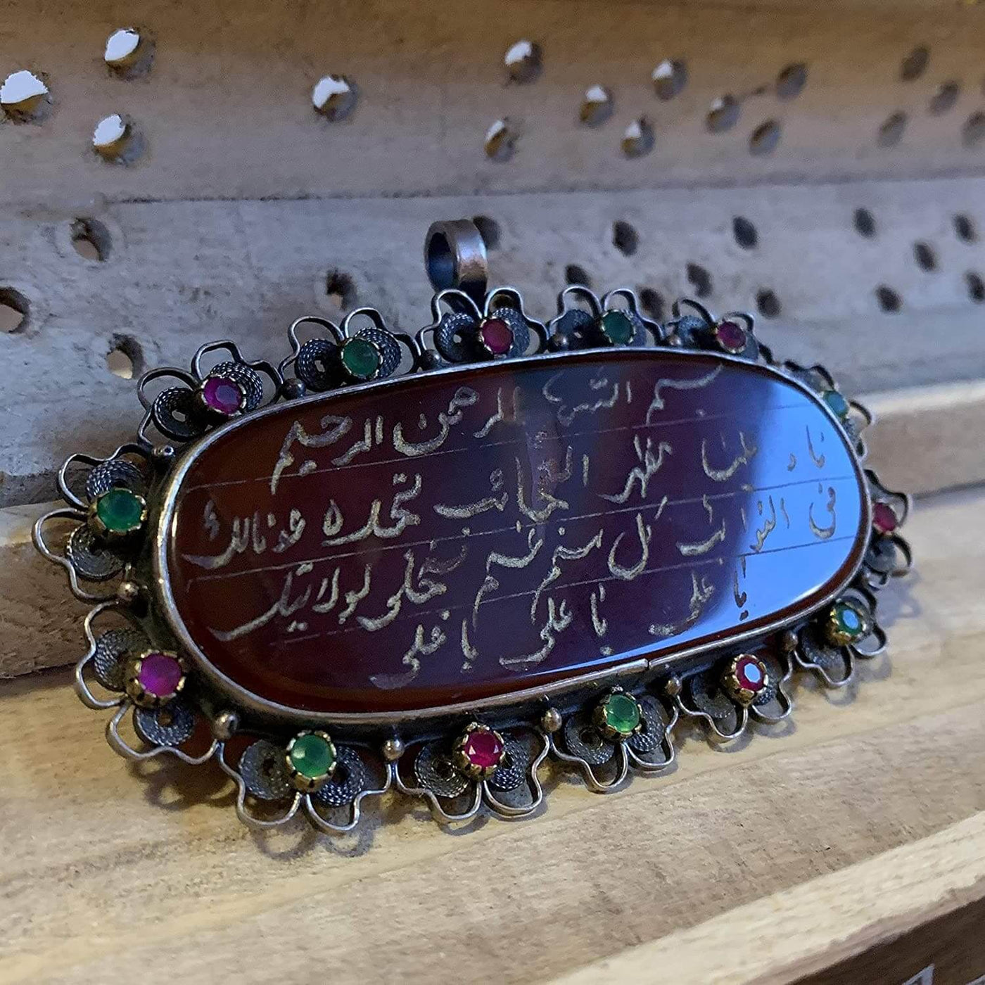 Red Akik Pendant for men and women | Nad e ali dua Pendant | Red Yemeni Aqeeq Stone Pendant | Engraved Agate For Women AlAliGems - Al Ali Gems