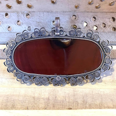 Red Akik Pendant for men and women | Nad e ali dua Pendant | Red Yemeni Aqeeq Stone Pendant | Engraved Agate For Women AlAliGems - Al Ali Gems