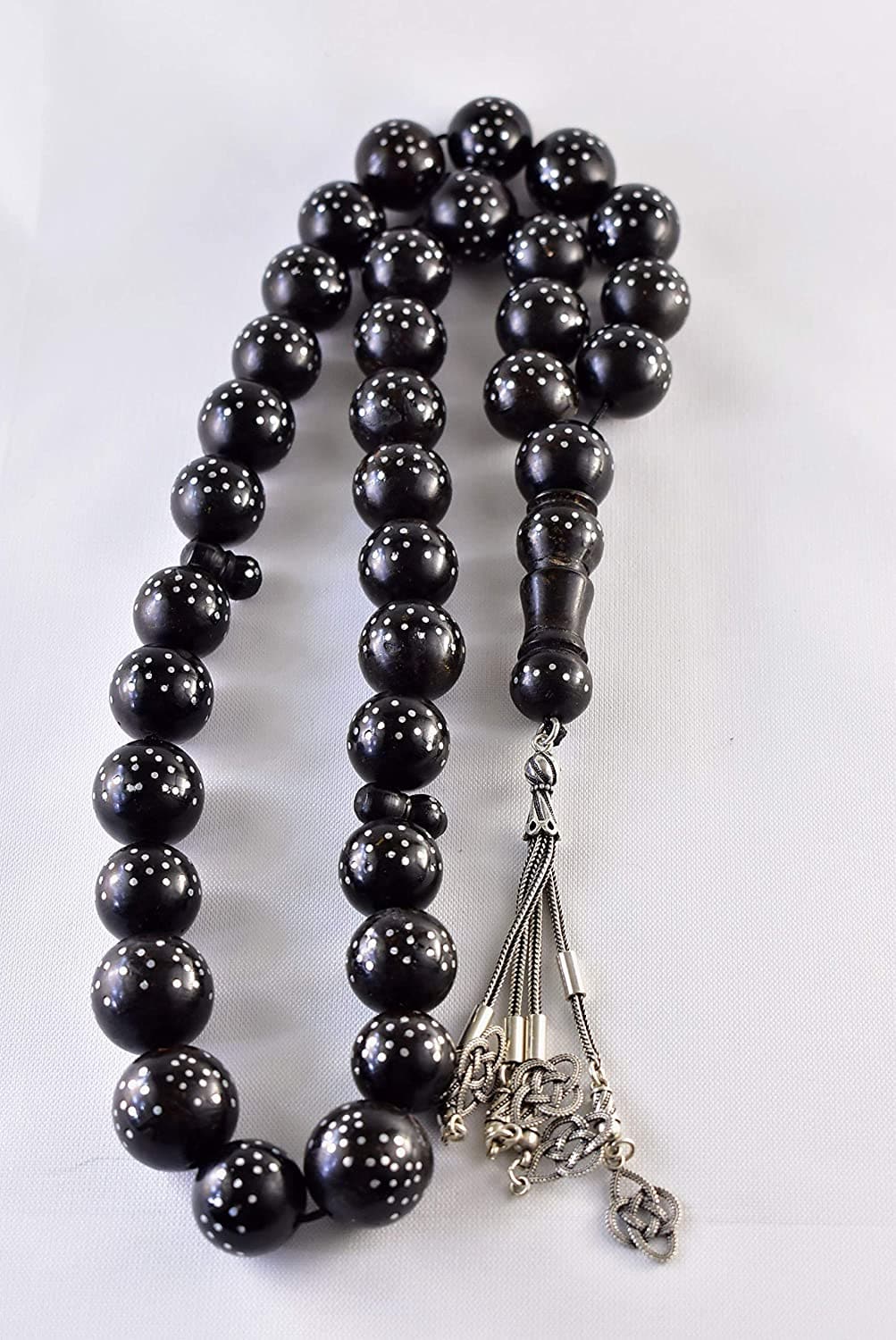 مسبحة يسر الاصلية | Yusur Tasbih Prayer Beads | Sterling Silver Tassel - Al Ali Gems