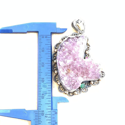 Turkish Jewelry Pendant | Natural Amehtest Stone Pendant Silver for women AlAliGems | Amethest Gemstone - Al Ali Gems