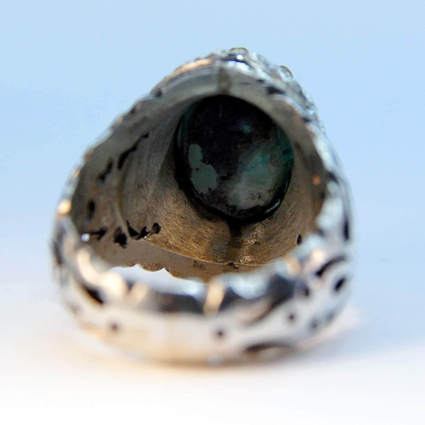 Vintage Natural Persian Turquoise Ring | AlAliGems | S925 | Neyshabur Turquoise | US Size 10.25 - Al Ali Gems