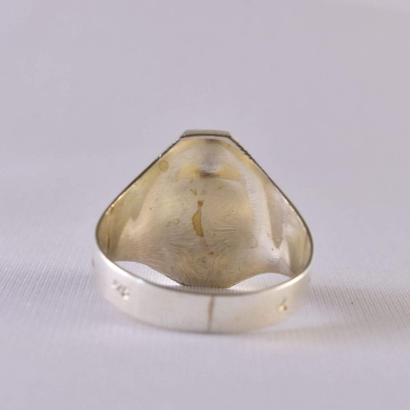Yellow Sharaf Shams Aqeeq Ring | AlAliGems | Sharaf al Shams Stone Ring | US Size 11.5 10 10.5 - Al Ali Gems