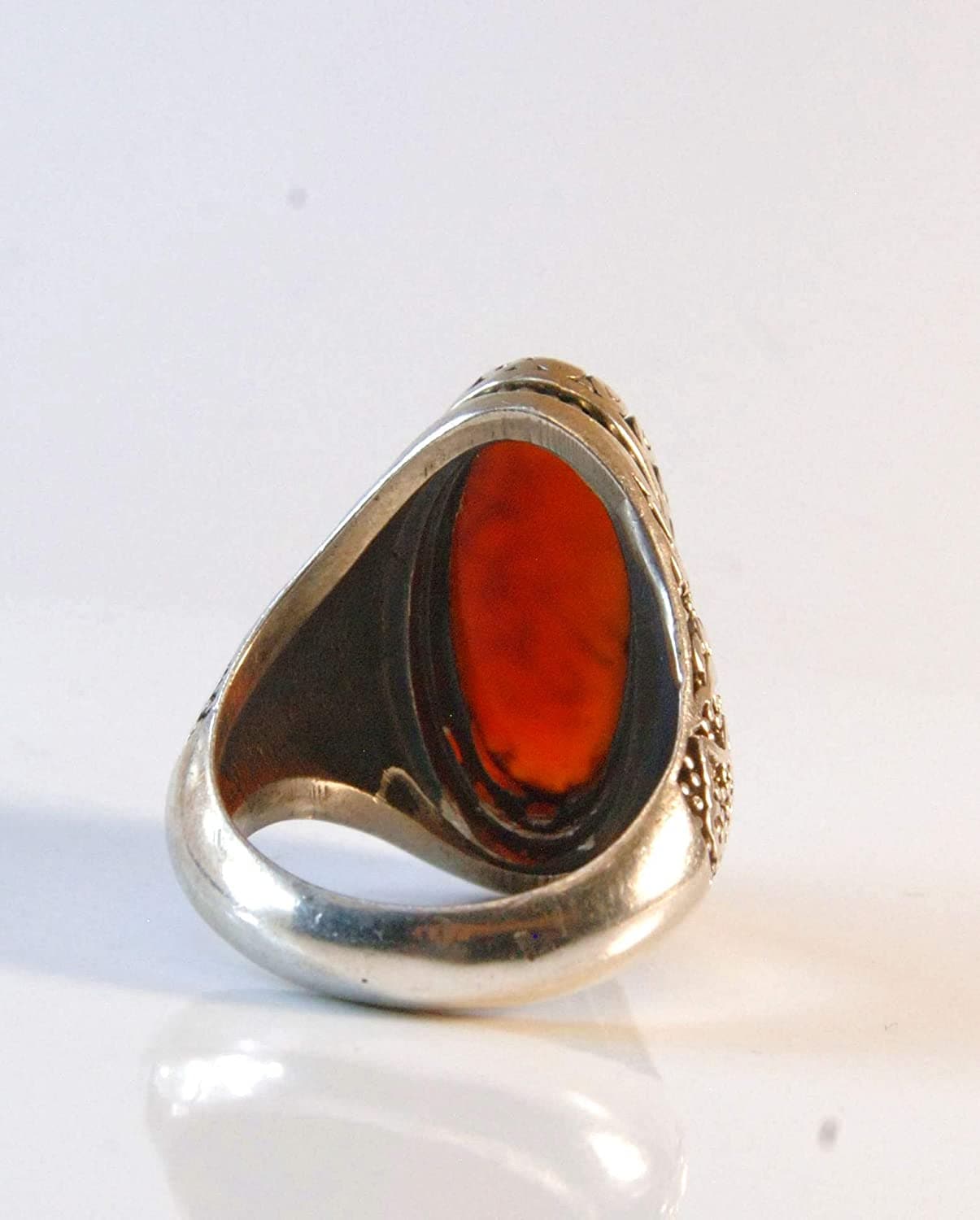 RED YEMENI AQEEQ ENGRAVED RING FOR MEN | YA JAWAD AL AIMA | US Size 10.5 - Al Ali Gems