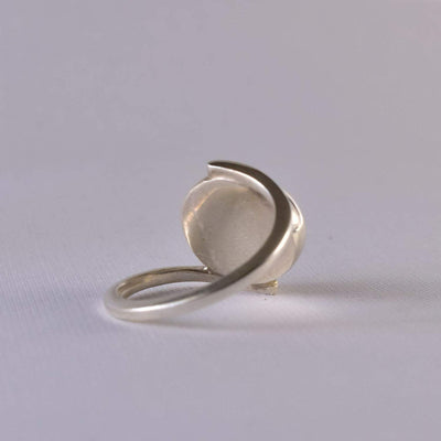 Yemeni Aqeeq Ring for women | AlAliGems | Dark Red Kabadi Aqeeq Stone Serling Silver Ring US Size 7.75 - Al Ali Gems