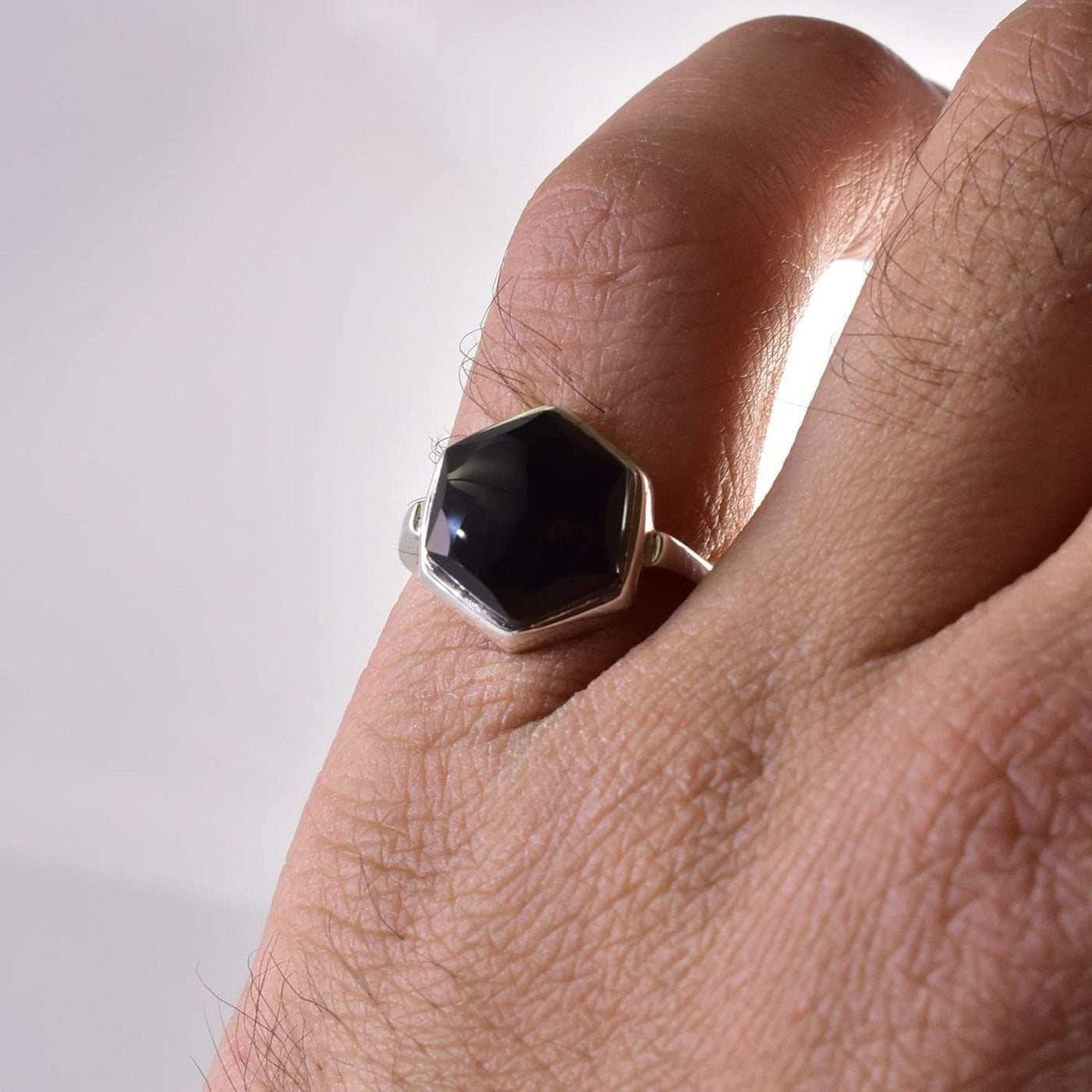 Yemeni Aqeeq Ring for women | Hirz Jawad Hirz Javad | Triangle Shape Aqeeq Stone Ring US Size 6 - Al Ali Gems