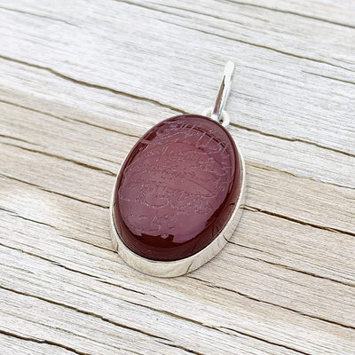 Nad e Ali Pendant on Yemeni Aqeeq Stone - Al Ali Gems