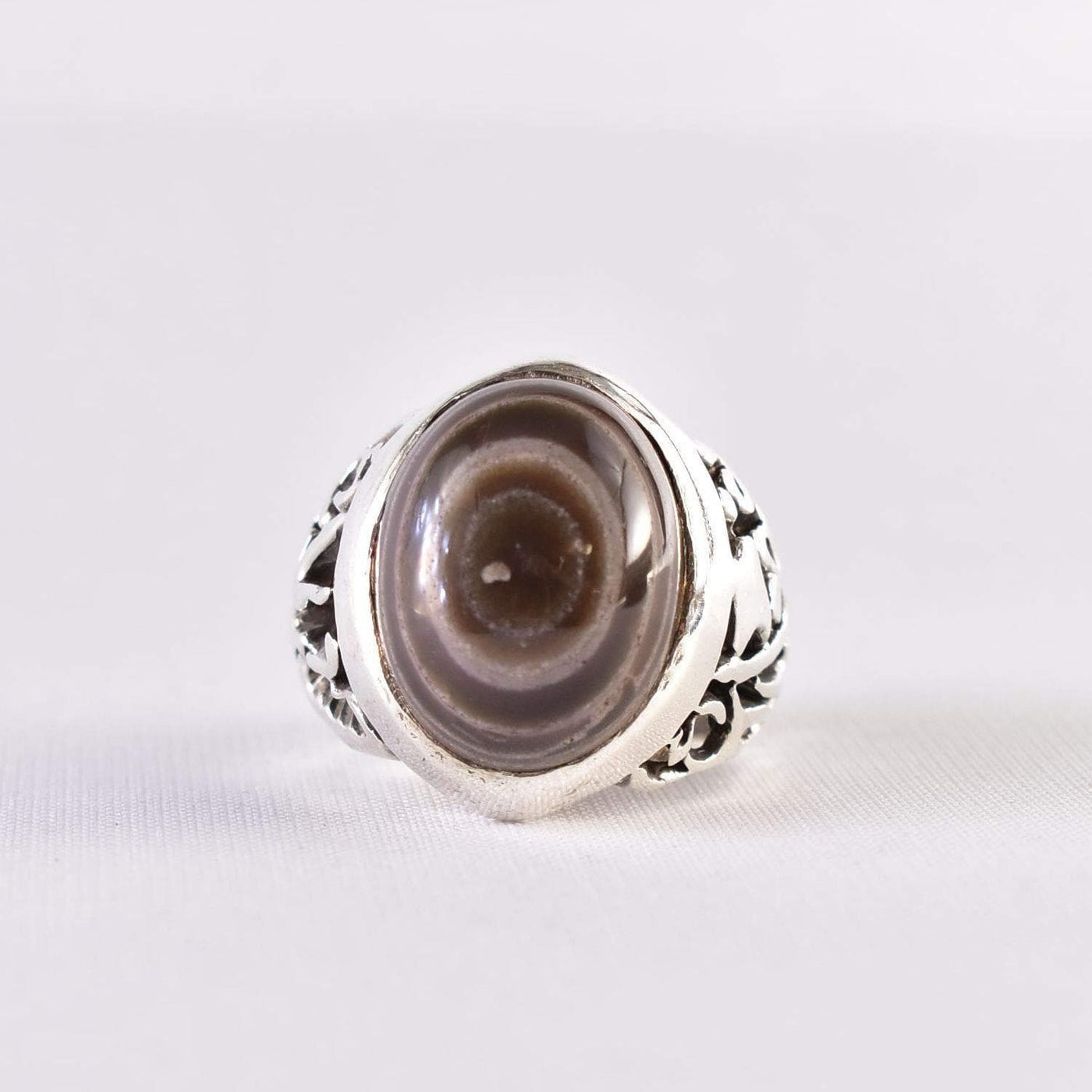 Yemeni Suleiman Aqeeq Ring | خاتم سليماني عقيق سليماني | AlAliGems | Sterling Silver Ring US Size 10.5 - Al Ali Gems